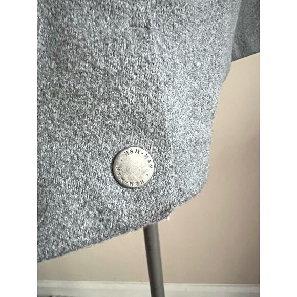 H&M Mens Gray Knit Felted Regular Fit Full Zip Normcore Chore Jacket Size XL - Picture 6 of 9